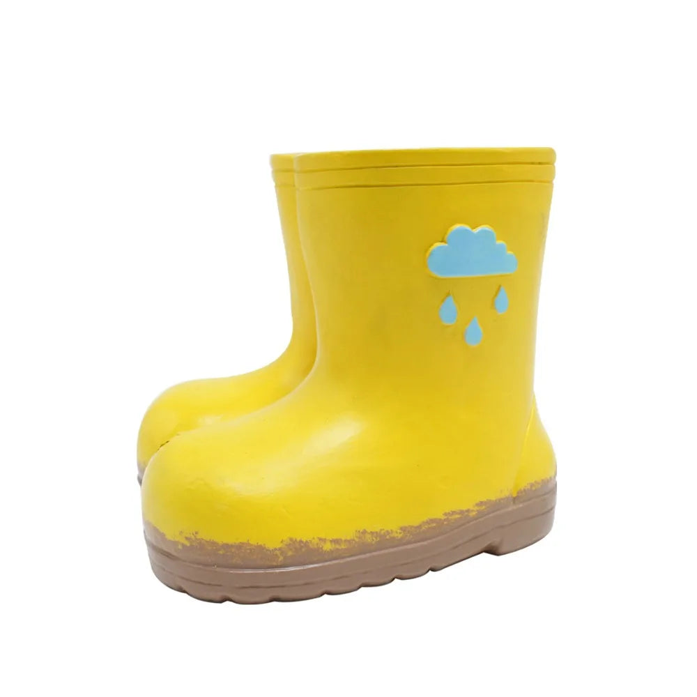 Garden Decoration Resin Rain Boot Planter Funny Decorative Flower Pot Crafts Pen Holder Balcony