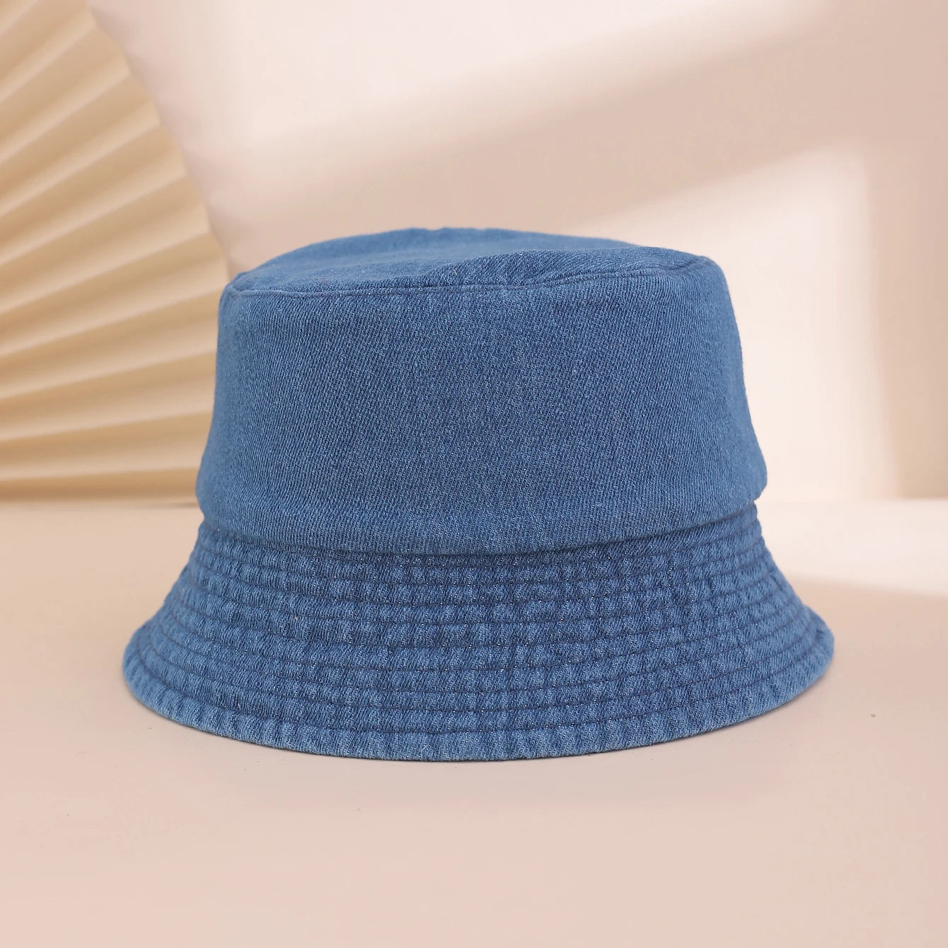 Hong Kong-style simple solid-color washed polished large-brimmed fisherman's hat, casual and versatile flat-topped basin hat