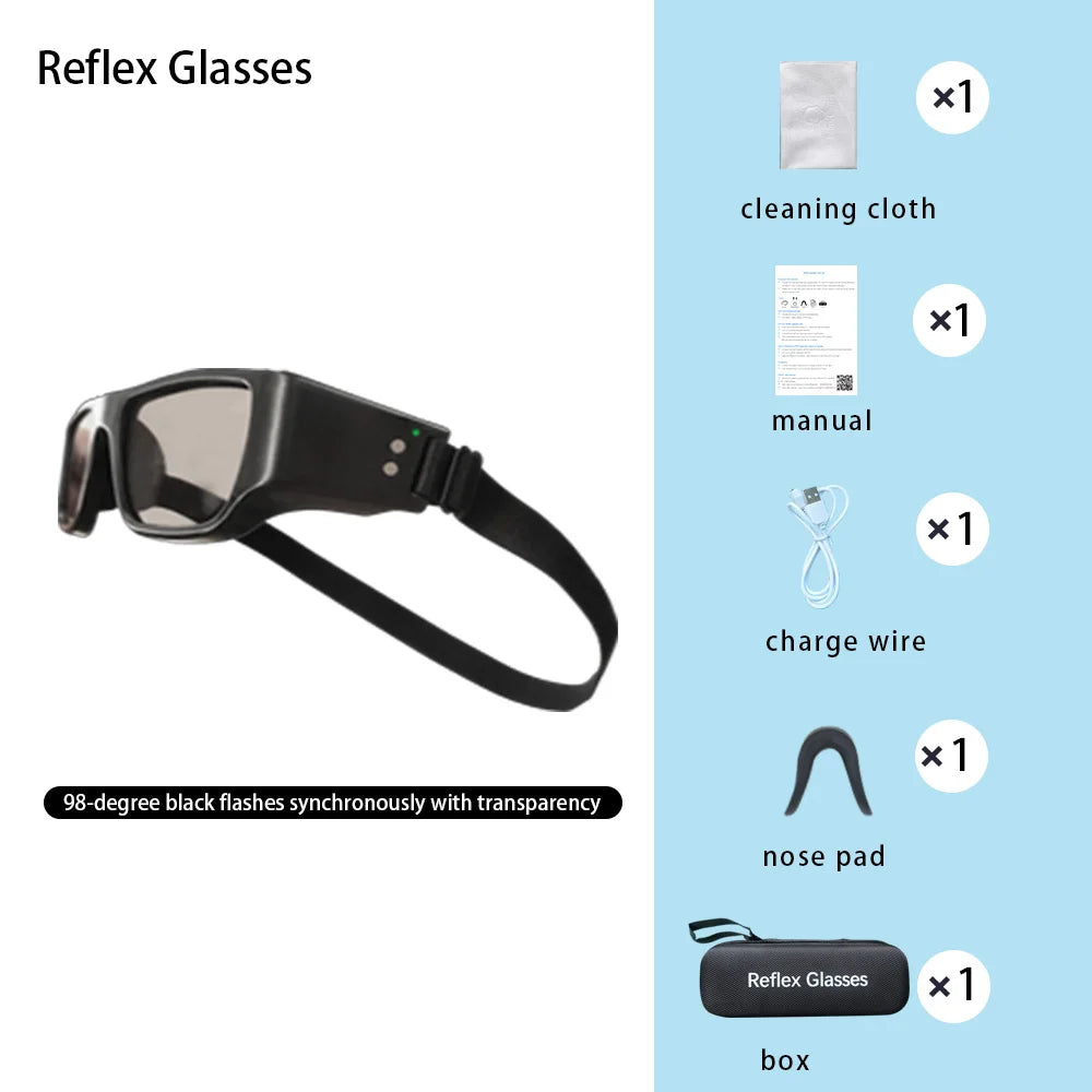 Training sports glasses can be used in basketball, football, badminton and other scenarios to exercise reaction ability