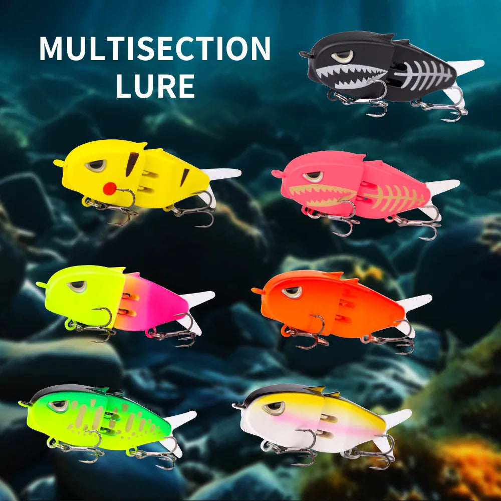 Fake Fishing Lure Bait Micro Pencil Bait60mmDouble Hook Slow Sinking Bionic Swimbait Colorful Topmouth Culter Bass Mandarin Fish