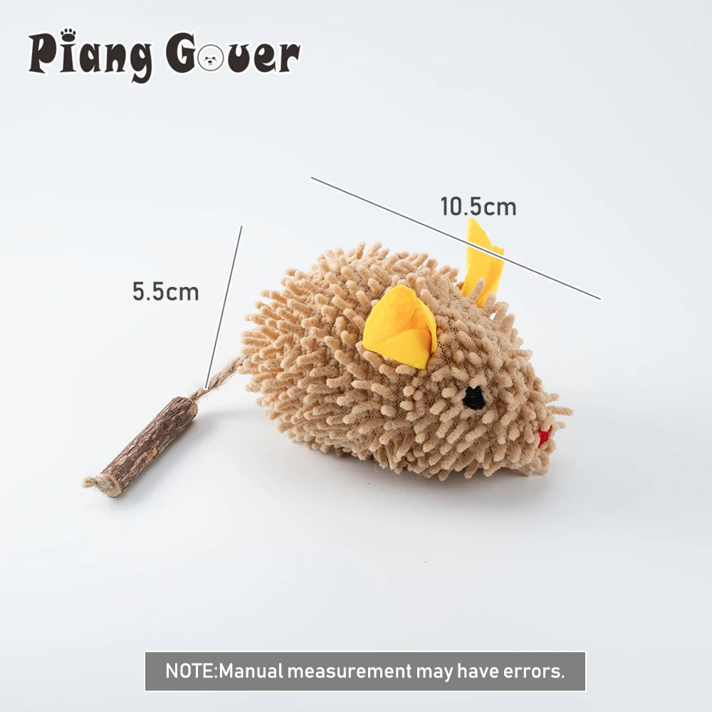 Plush Hedgehog Mouse Mint Cat Toy Simulation Interactive Plush Pet Toy