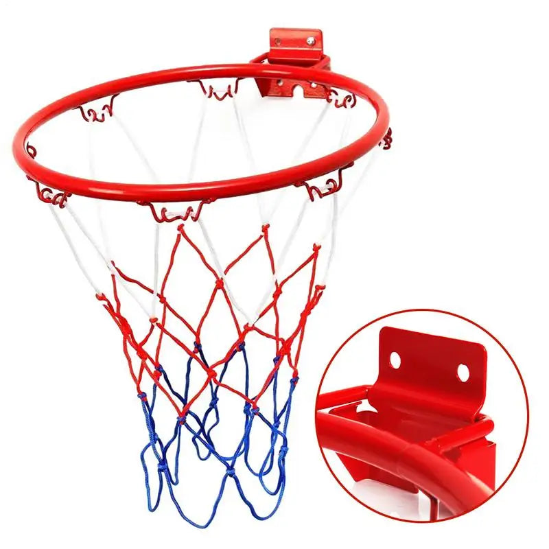 Indoor/Outdoor Wall Mounted Basketball Hoop with Net - Durable and Versatile Sports Equipment