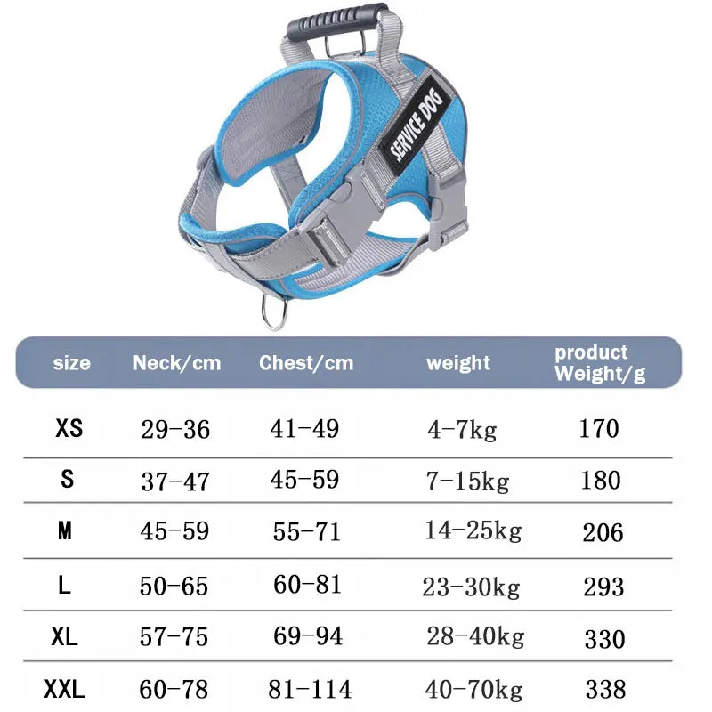 Customized Name Dog Harness Labrador Retriever Harness Medium Large Dog Reflective Adjustable Outdoor Walking Pet Supplies