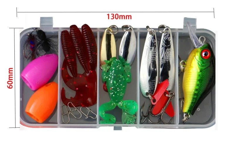 Fishing Lures Set Hard Artificial Wobblers Metal Jig Spoons Soft Lure Fishing Silicone Bait Fishing Tackle Accessories Pesca