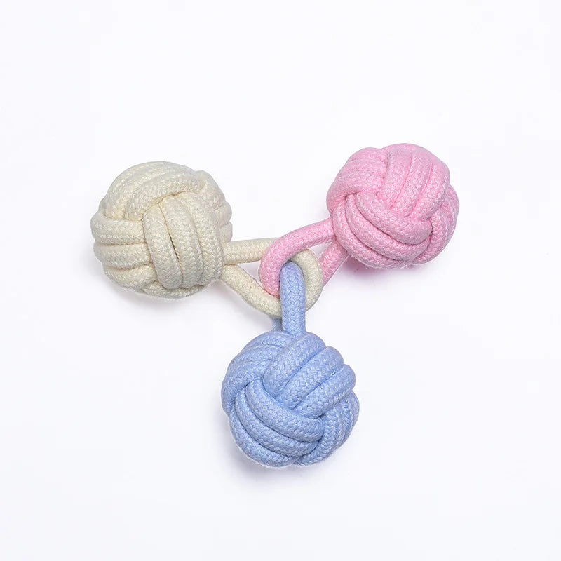 Newest Cotton Pet Toy Interactive Chew Dog Toy Dog Training Molar Toy Cat Bite Resistant Cotton Ball Washable Pet Toys For Dogs