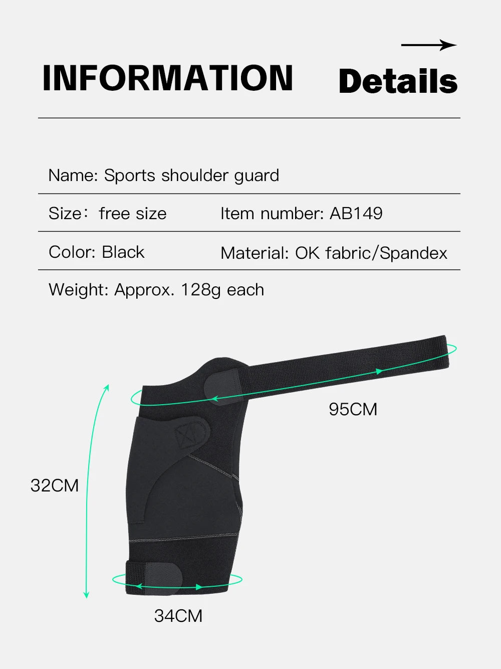 Adjustable Sports Shoulder Guard Stable Support For Shoulder Protection Gym Outdoor Sports Ball Sports Protective Equipment