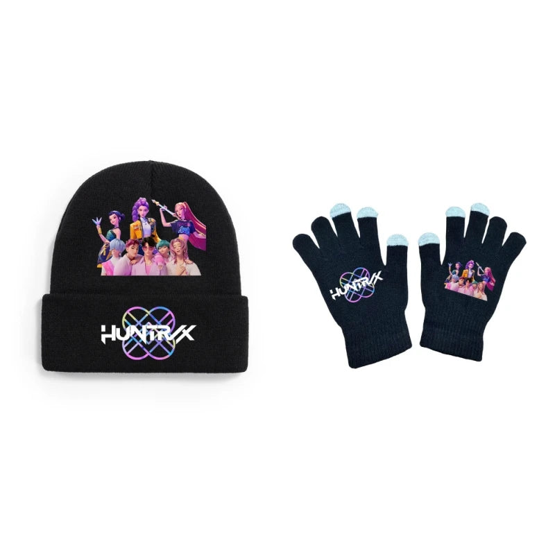 NEW K-pops Demons Hunters Knitted Hats Men Women's Kawaii Hats Outdoor Warm Hat Anime Mira Rumi Zoey Cosplay Cap Christmas Gift