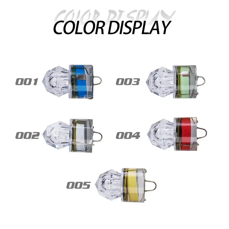 Deep Drop Light Diamond Fishing Light Underwater Activated LED Glow Fishing Lure Attracting Fishing Flash Light Tuna Swordfish