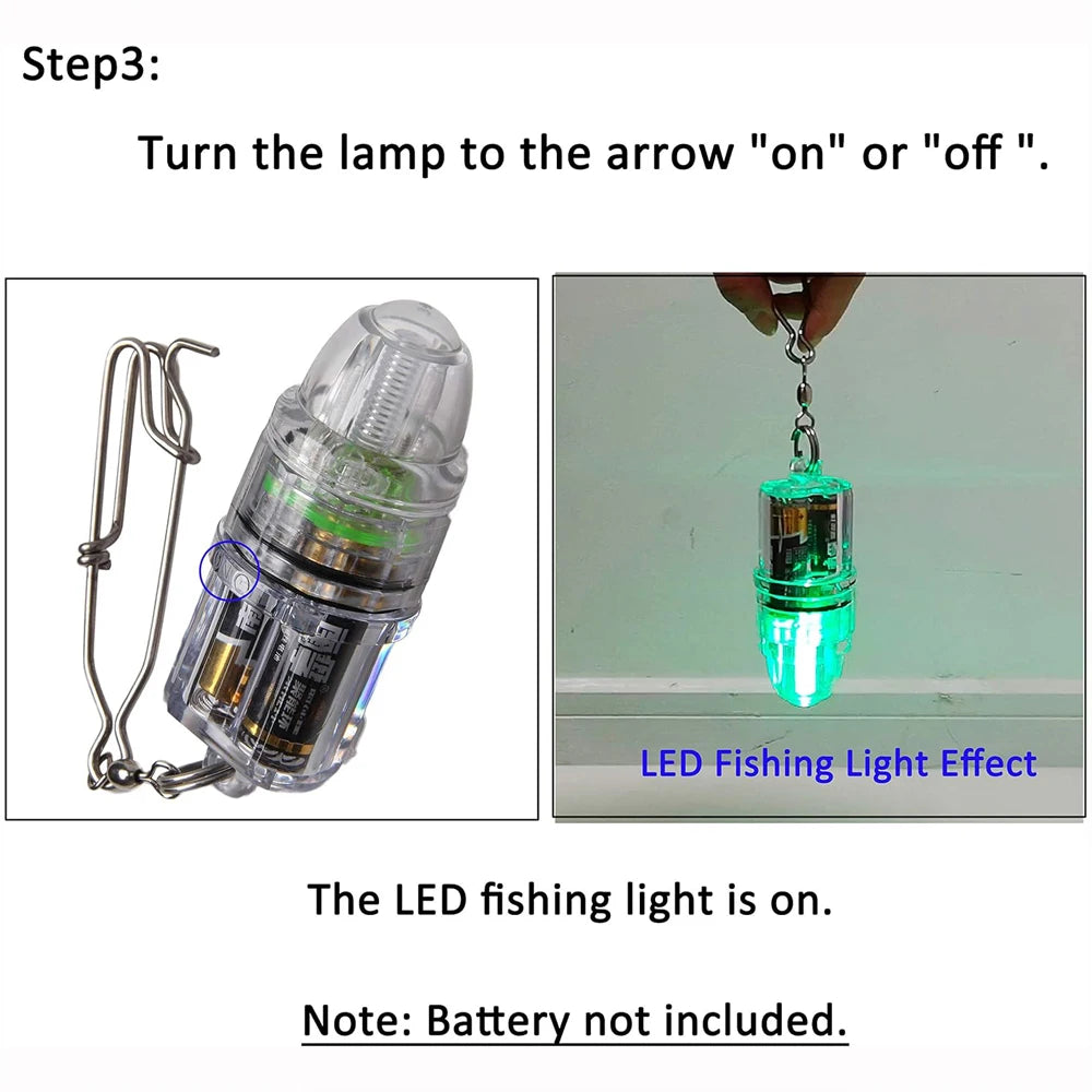 Fishing Light Underwater Deep Drop Lights Waterproof Squid Fishing Lure Light Flashing Blinking flash lamp drop fishing Tackle