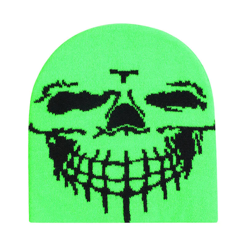 Hip Hop Letter Funny Wool Knitted Hats Women Warm American Style Autumn Winter Beanies Versatile Street Pullover Hat Men