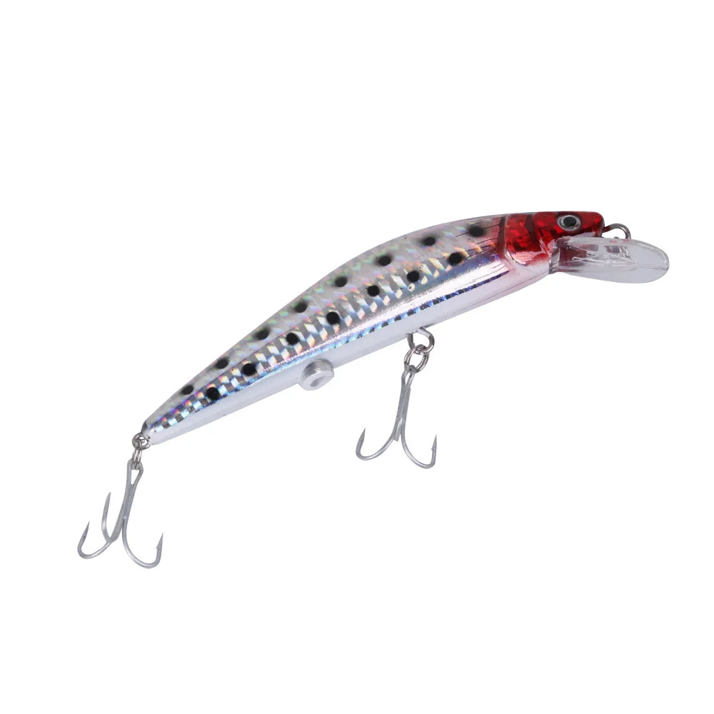 Simulated Fishing Lures Bait Electric Life-like Vibrate Fishing Lures USB Rechargeable Flashing LED Light Throw Luminous Bait