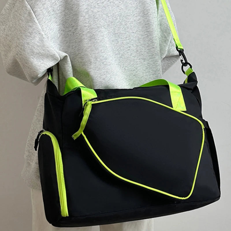 All-Sport Racket Backpack large Capacity Ventilated Shoe StorageWaterproof Tennis Duffel with Detachable Shoulder Strap