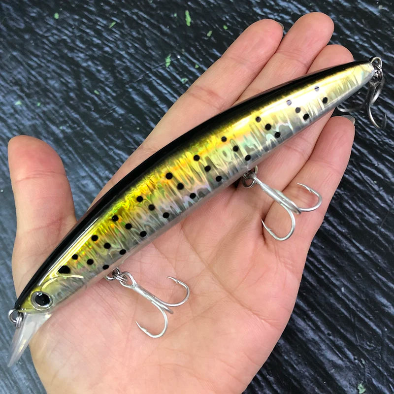 26g 130mm Floating Minnow Fishing Lures Long Cast Wobblers Artificial Hard Baits Trolling Saltwater Bass Trout Lures Equipment