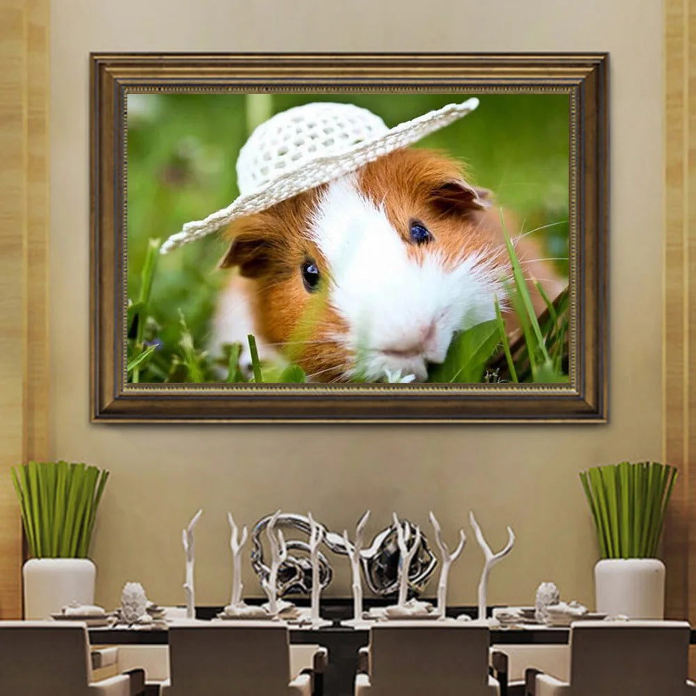 Huacan 5d Diamond Painting New Arrivals Guinea Pig Cross Stitch Embroidery Pet Rat Mosaic Mouse Home Decor