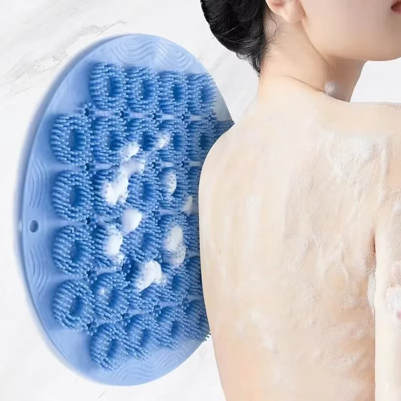 Bathroom wall sticking, back rubbing, lazy silicone bath brush, suction cup, back rubbing, foot massage, bath brush