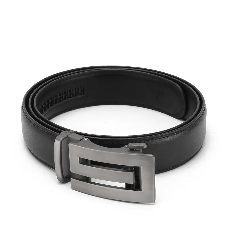 Belts Men Automatic Buckle Design Genuine Leather Belt For Men Luxury Leather Men's High Quality Male belt  110-130cm