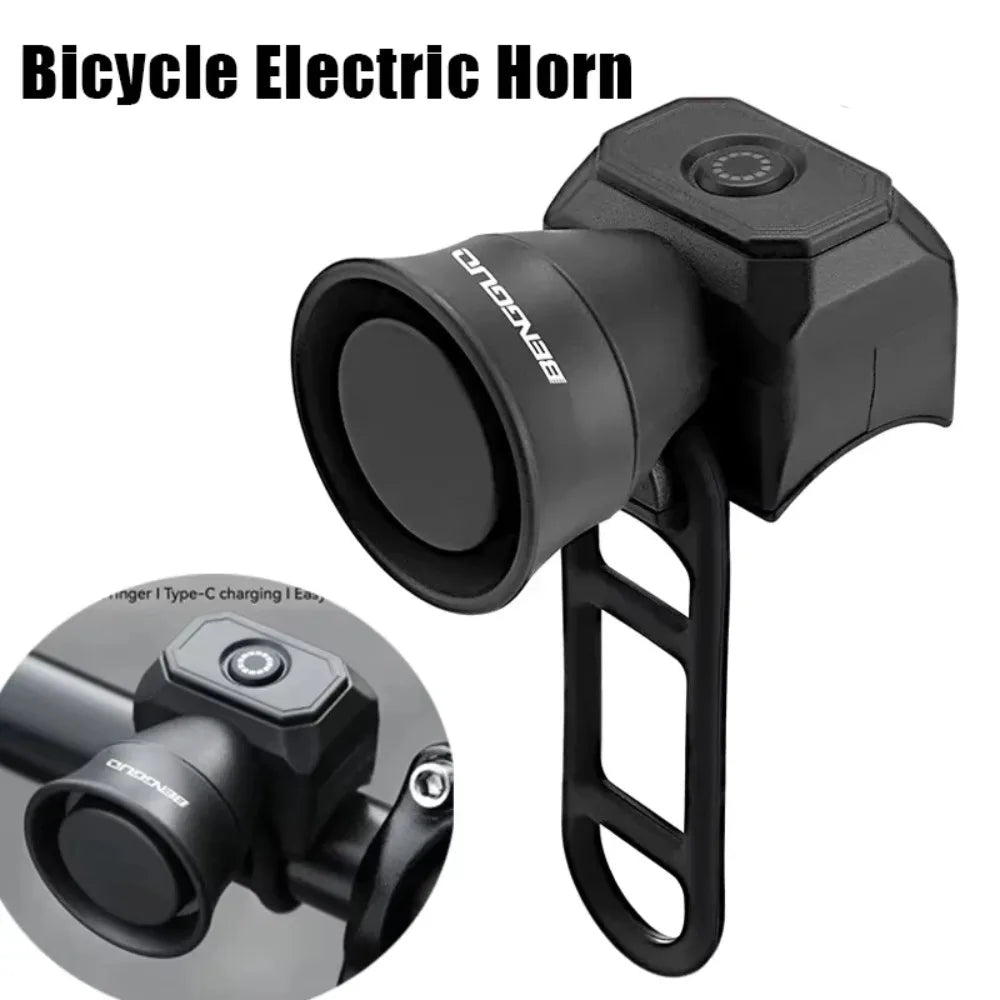 Bicycle Horn, Mountain Bike Bell, Mini USB Charging or Battery Powered, Waterproof Electronic Bell, Bicycle Riding Equipment