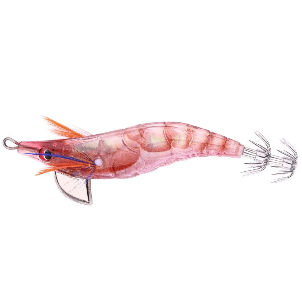 10cm 12g Fishing Lure 2.5# hook Artificial Noctilucent Squid Cuttlefish Jigs Noctilucent Wood Artificial Squid Hook Jigs