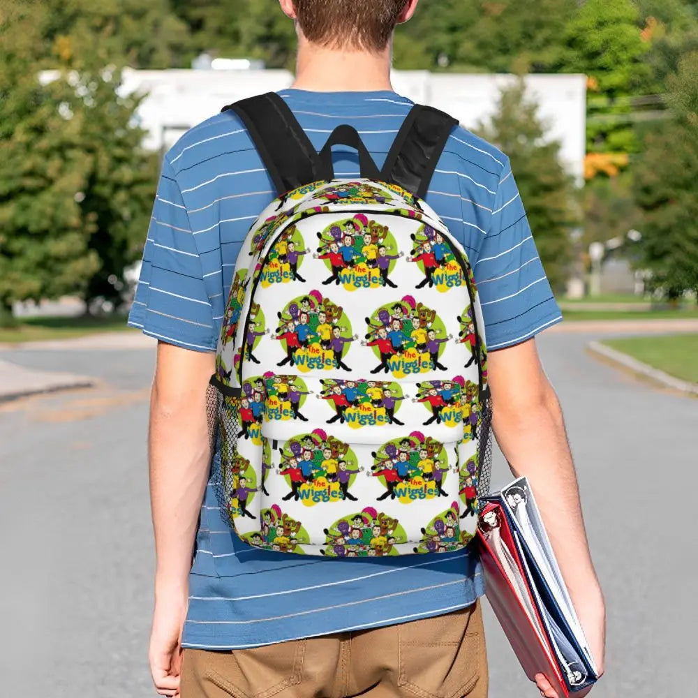 The Wiggles Tv Show Music Band Backpack Student Boys Girls BookBag Children School Bag Computer Shoulder Bags for Men Women