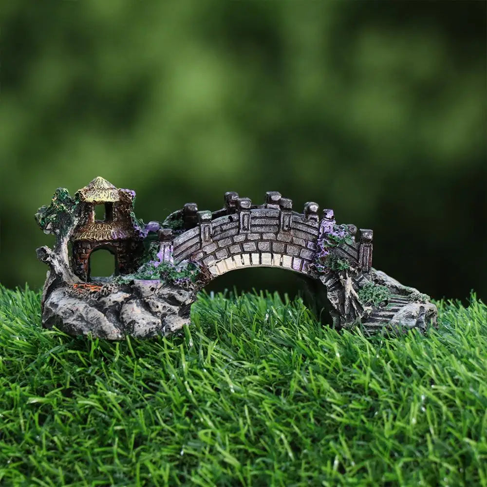 New Accessories Aquatic Pet Supplies Resin Aquarium Ornaments Fish Tank Ornament Artificial Bridge Rockery Fake Landscaping