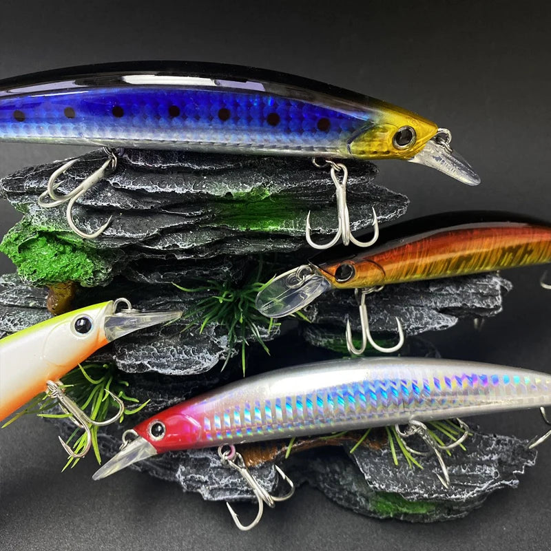 26g 130mm Floating Minnow Fishing Lures Long Cast Wobblers Artificial Hard Baits Trolling Saltwater Bass Trout Lures Equipment