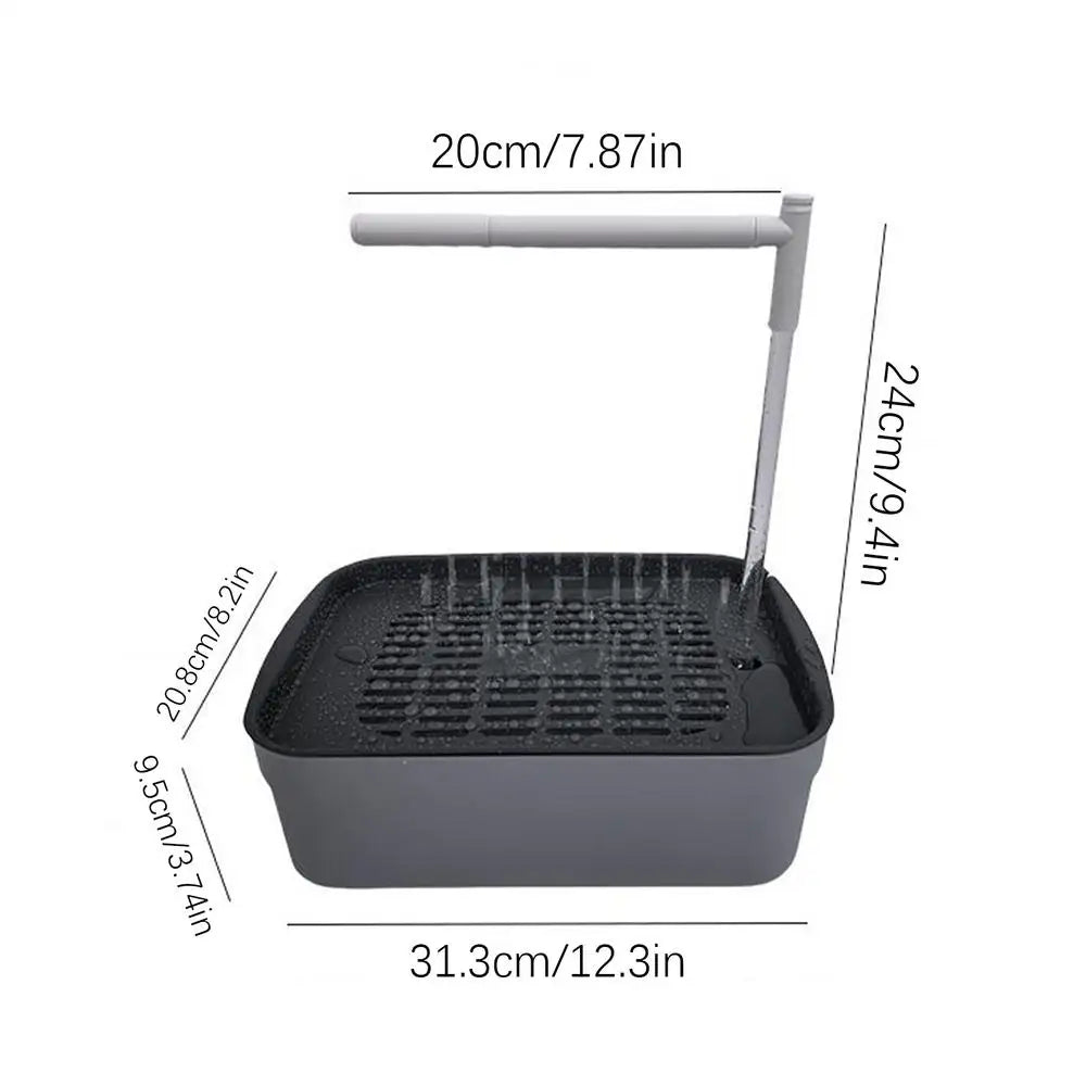 Bird bath tub, automatic bird bath tub with circulating water shower, low-noise bird shower for budgies, automatic pet bird bath