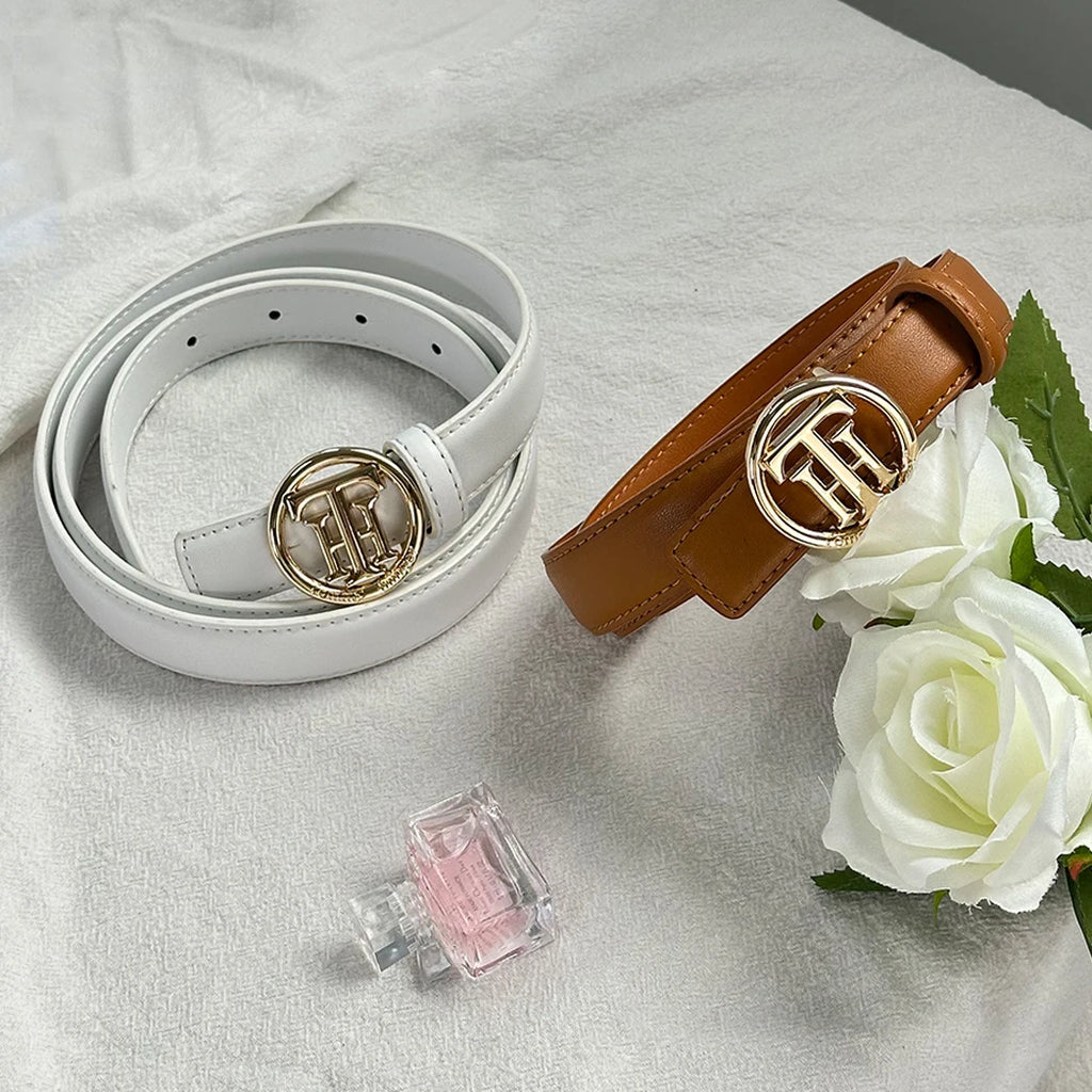 Elegant and classy women's belts in various colors, suitable for pairing with jeans, coats, and dresses