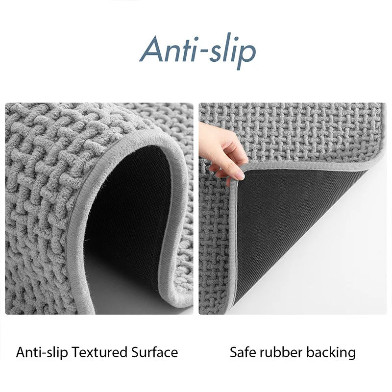 Bath Rug Mat Non-Slip Absorbent Bathroom Rug for Home Decor Carpet Soft Shower Foot Pad Tapis Salle De Bain Alfombra 욕실 발매트 화장실