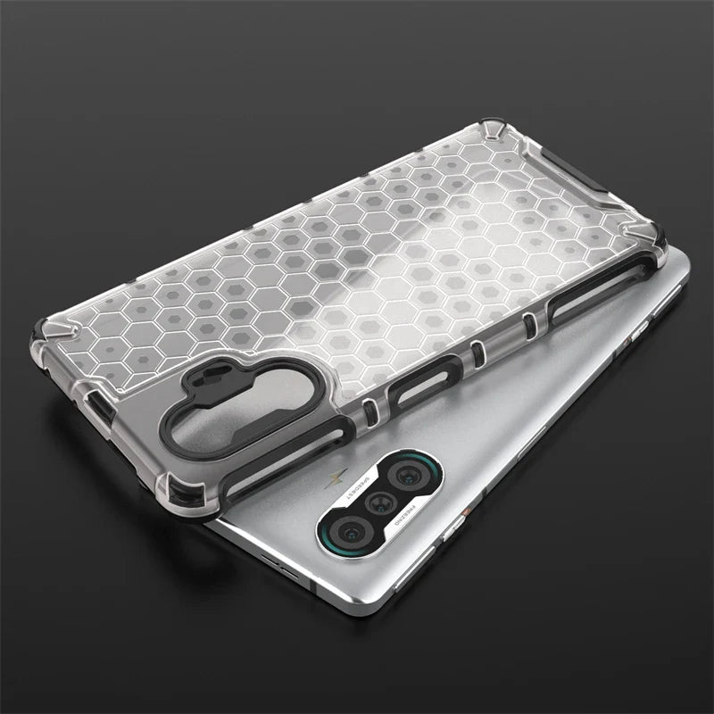 Shockproof Case for Redmi K40 Gaming Cover Xiaomi Redmi K40 Gaming New Transparent Honeycomb Clear Cover Redmi K40 Gaming Fundas
