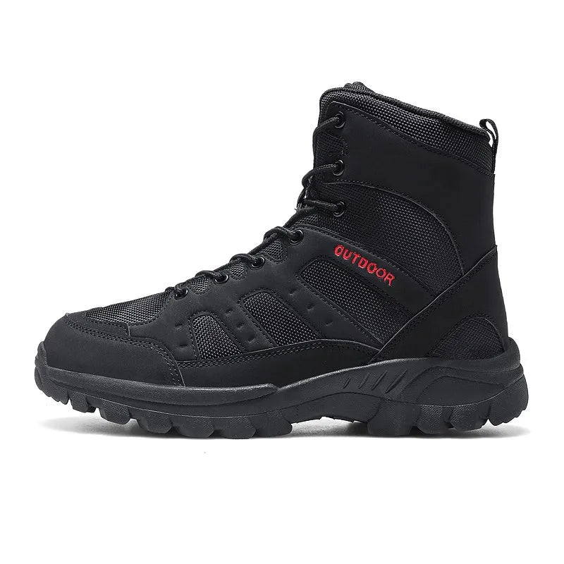 Men Outdoor Boots Winter Ankle Boots Warm Popular Footwear Male Suede Casual Snow Shoes Leather Walking Shoes Hunting Boot