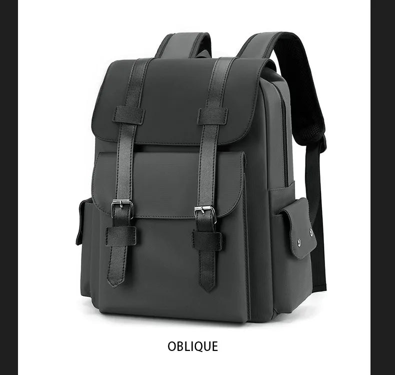 New Fashionable Backpack, Trendy Simple Casual Bag, Solid Color Business Travel Bag, Large Capacity Laptop Bag, Unisex Student School Bag, Multi-Functional Storage Bag