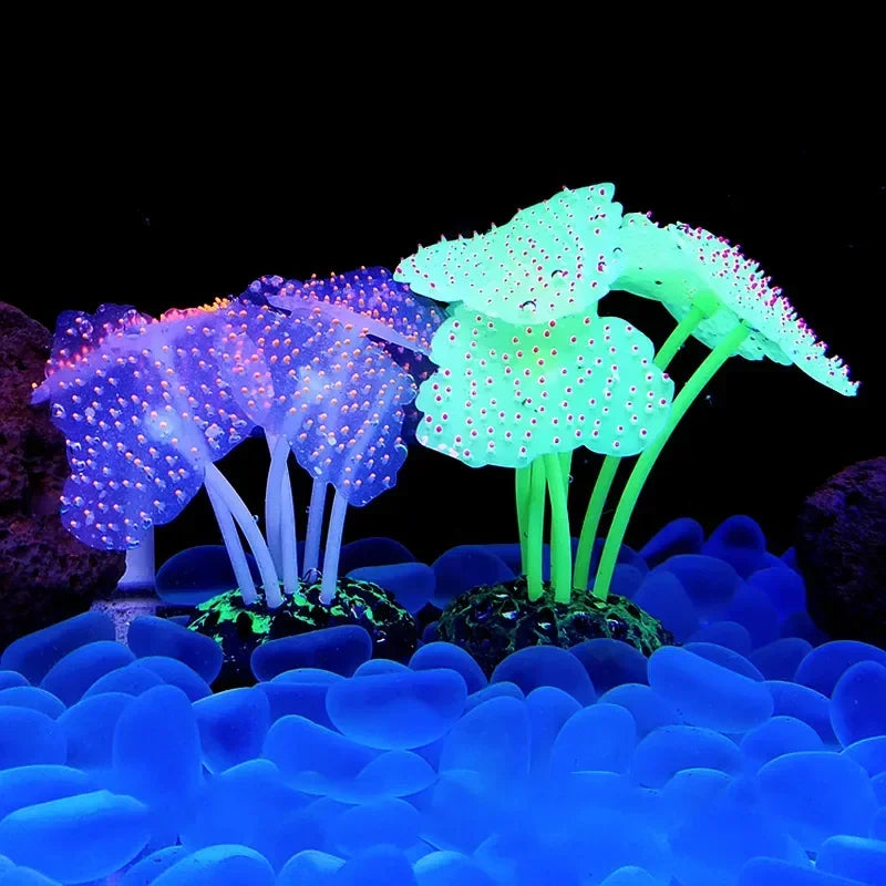 Aquarium Accessories Anemone Weed Fish  Accessories Plastic Decorate Decoration Simulate Artificial Glowing Plants Aquatic