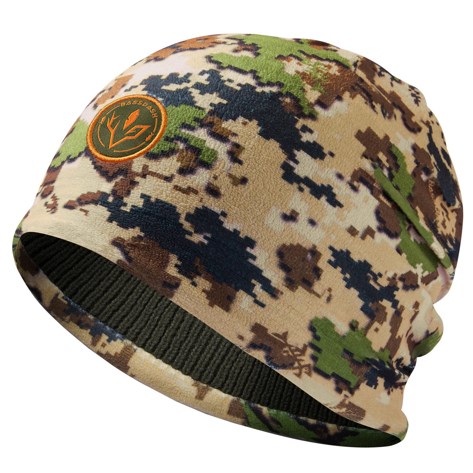 BASSDASH Reversible Windproof Fleece Winter Beanie Hats Thick Warm for Men Women Stretchy Fit Unisex Cuffed Knit Hat