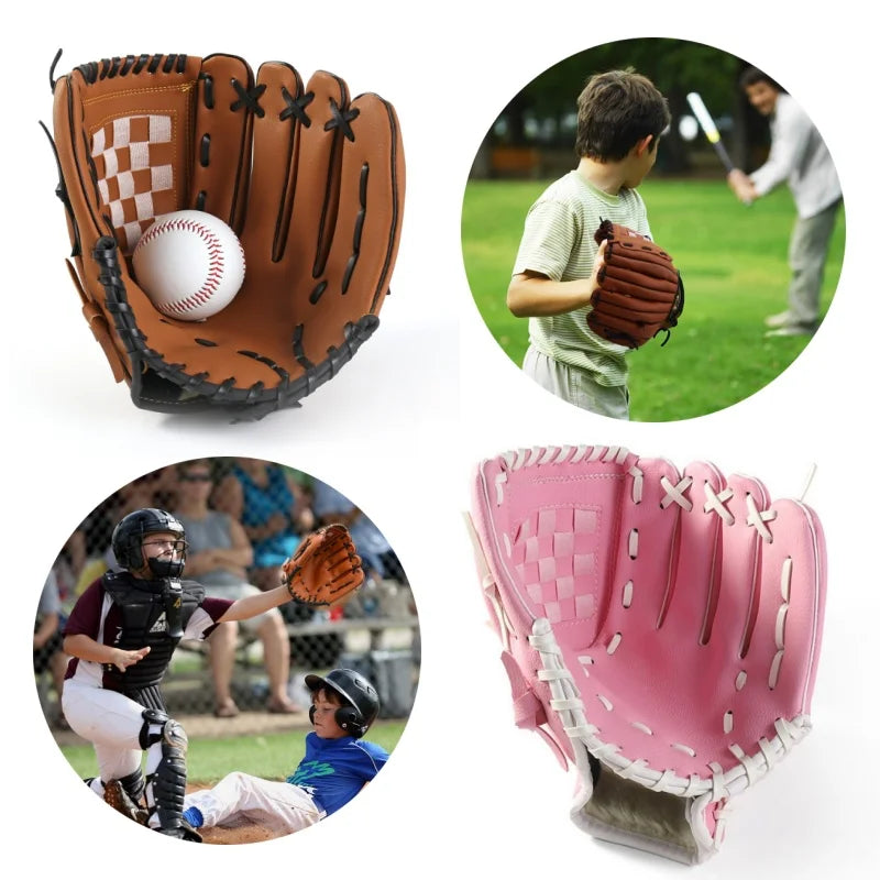 Outdoor camping sport Baseball Gloves Softball Practice Equipment Size 9.5 Left Hand For Kids/Adults Man Woman Training