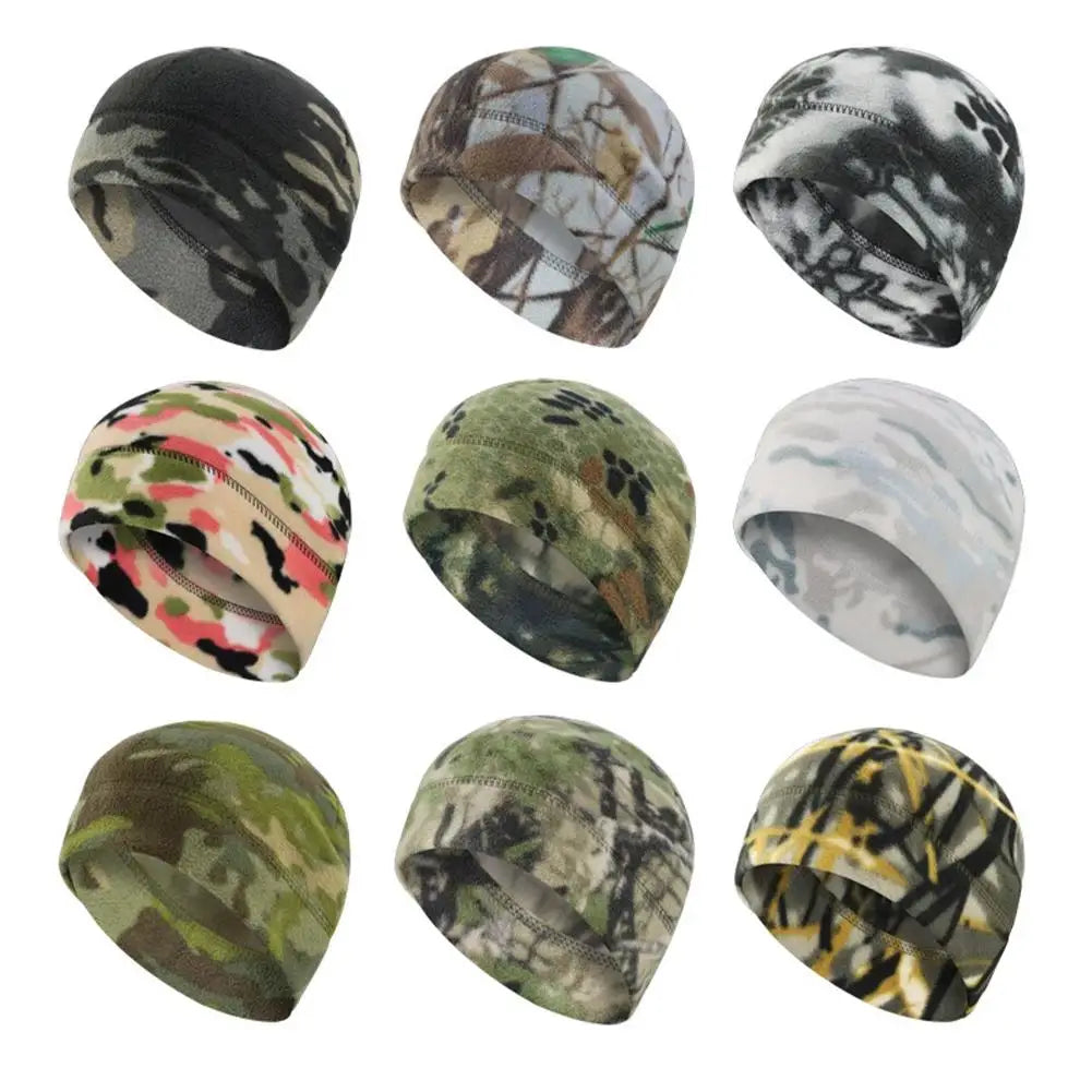 Warm Fleece Camouflage Hats Classic Windproof Outdoor Hiking Accessories Fishing Cycling Hunting Men Caps