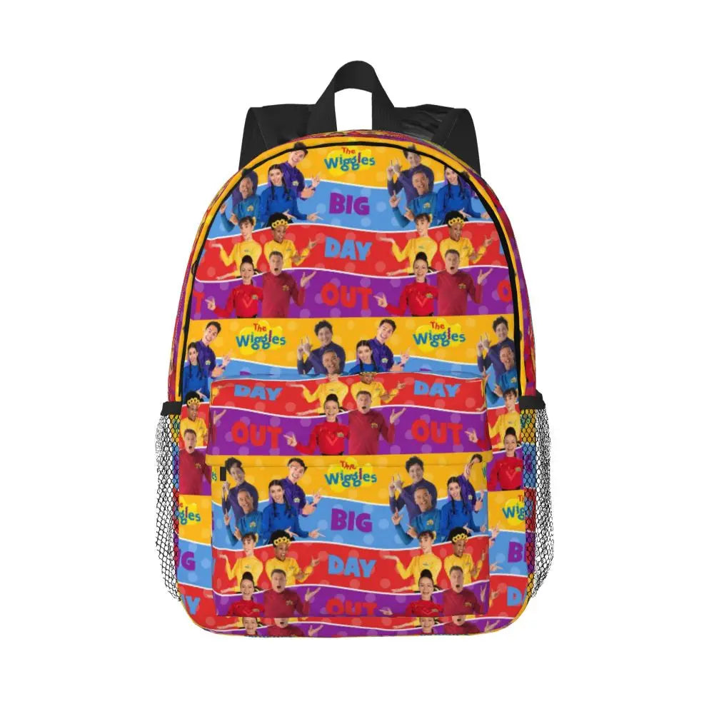 The Wiggles Tv Show Music Band Backpack Student Boys Girls BookBag Children School Bag Computer Shoulder Bags for Men Women