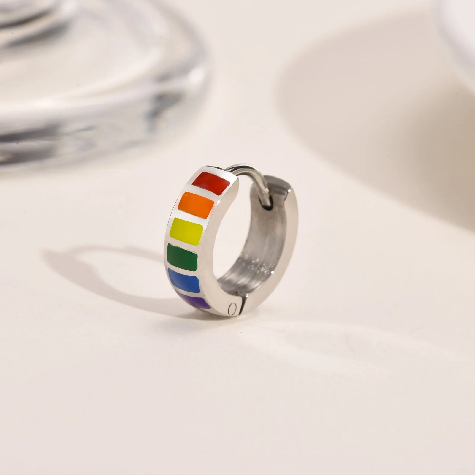 Fashionable Men's and Women's Stainless Steel Ring Earrings Without Ear Holes Ear Clips Jewelry Gifts