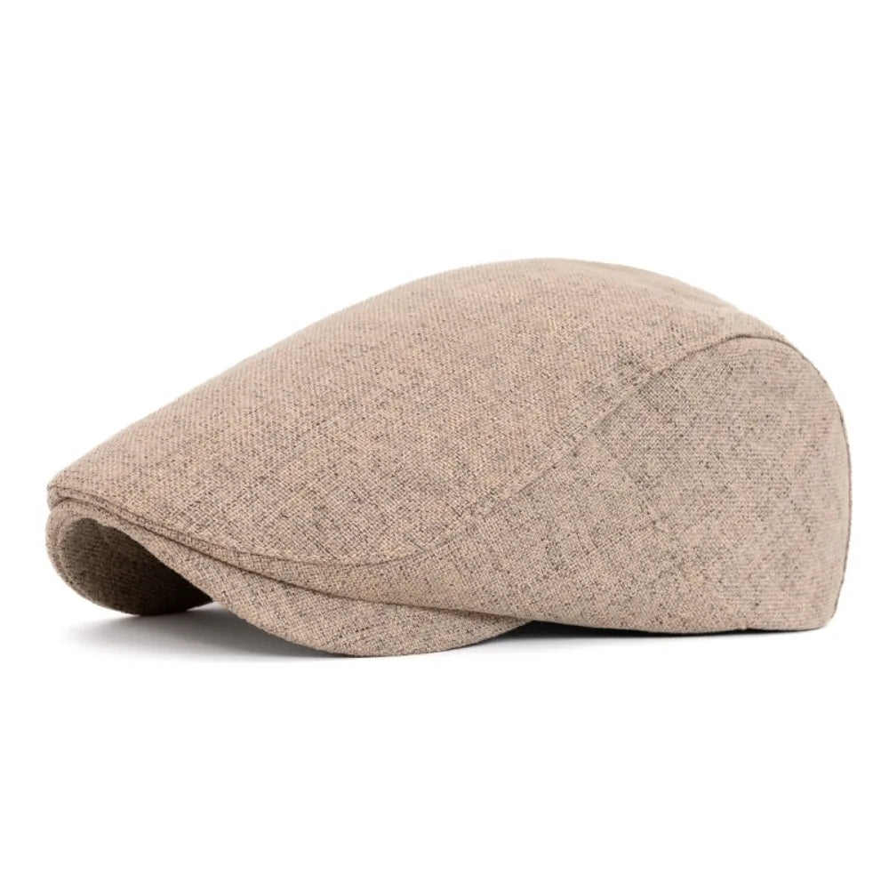 Curved Brimmed Hat Breathable Peaked Cap Plain Design Vintage Flat Hats Comfortable Windproof Forward Hat Cold Weather