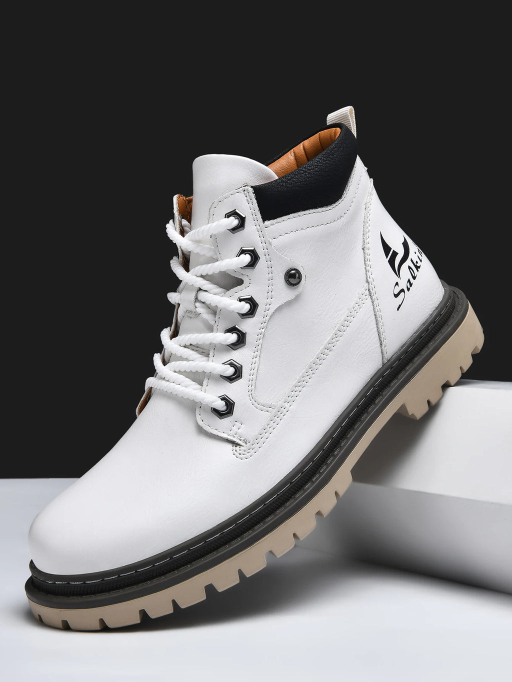 Handmade Men Boots Ankle Winter Leather Shoes Autumn Outdoor Hiking Boots Sneakers Hombres Botas High Top Footwear Anti Slip