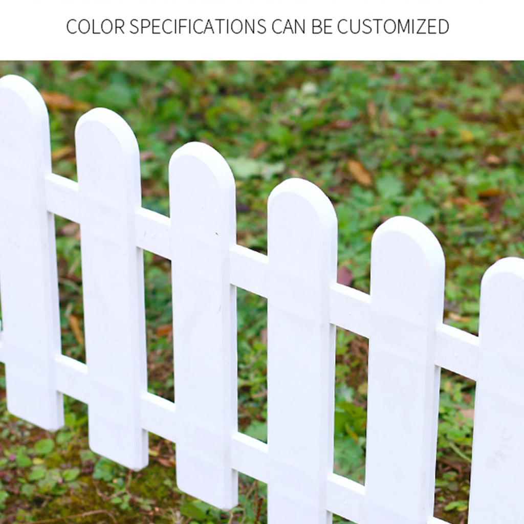 Plant Borders White Edgings Garden Picket Fence Ornamental Grass Lawn Flowerbeds Plant Borders for Indoor and Outdoor Villas