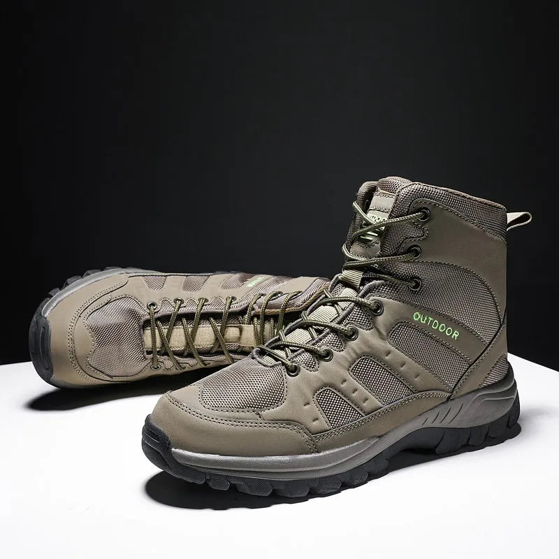 Men Outdoor Boots Winter Ankle Boots Warm Popular Footwear Male Suede Casual Snow Shoes Leather Walking Shoes Hunting Boot