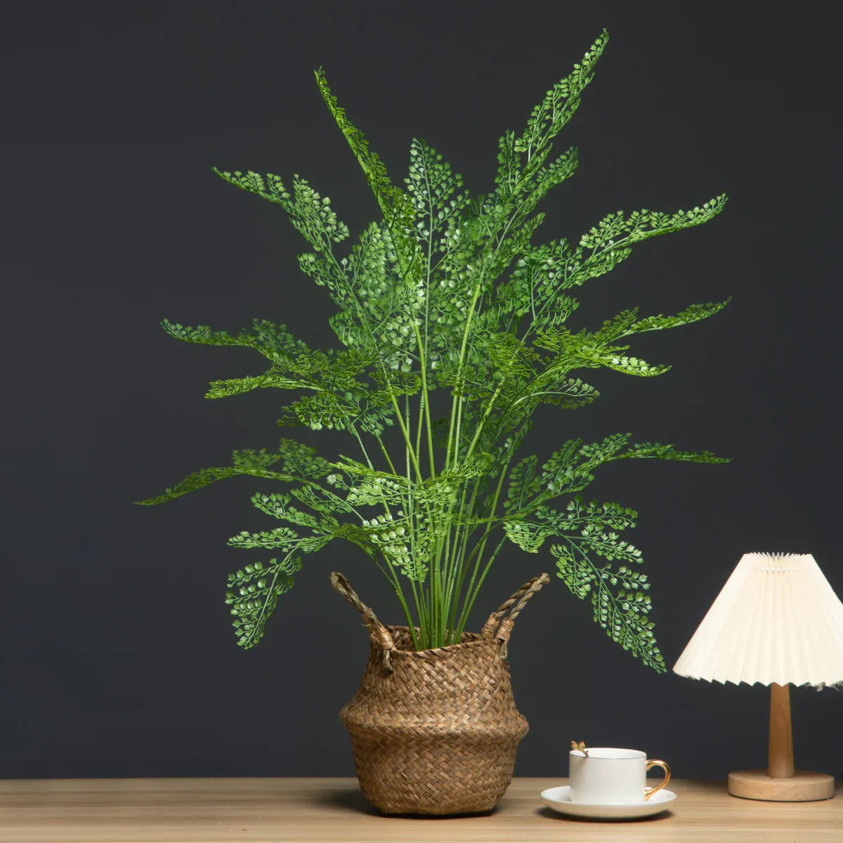 Dlight Decor 88cm Tropical Palm Monstera Plant with 18 Forks for Floor and Event Decor