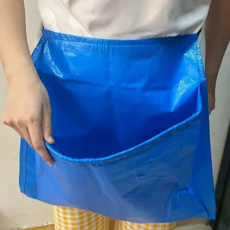 Large Capacity Gardening Apron - PE Easy-Clean for Planting, Harvesting & Weeding (Professional Gardeners)