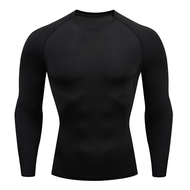 Long Sleeve Compression Shirts for Men Gym Workout Rash Guard Undershirts Baselayers Athletic Quick Dry Tees Top Running clothes