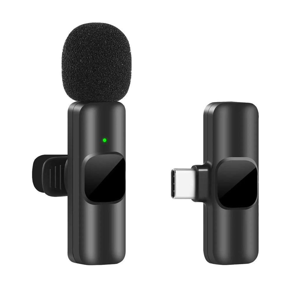 k60 New Wireless Lavalier Microphone Portable Audio Video Recording Mini Mic for iPhone Android Live Broadcast Gaming Phone Mic