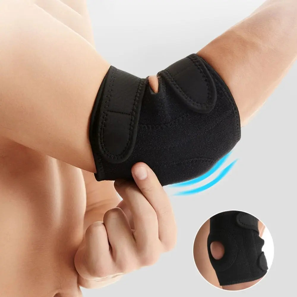 Sports Safety Nylon EVA Elbow Support Black Breathable Arm Sleeve Pad Adjustable Elbow Protection Gym Sports