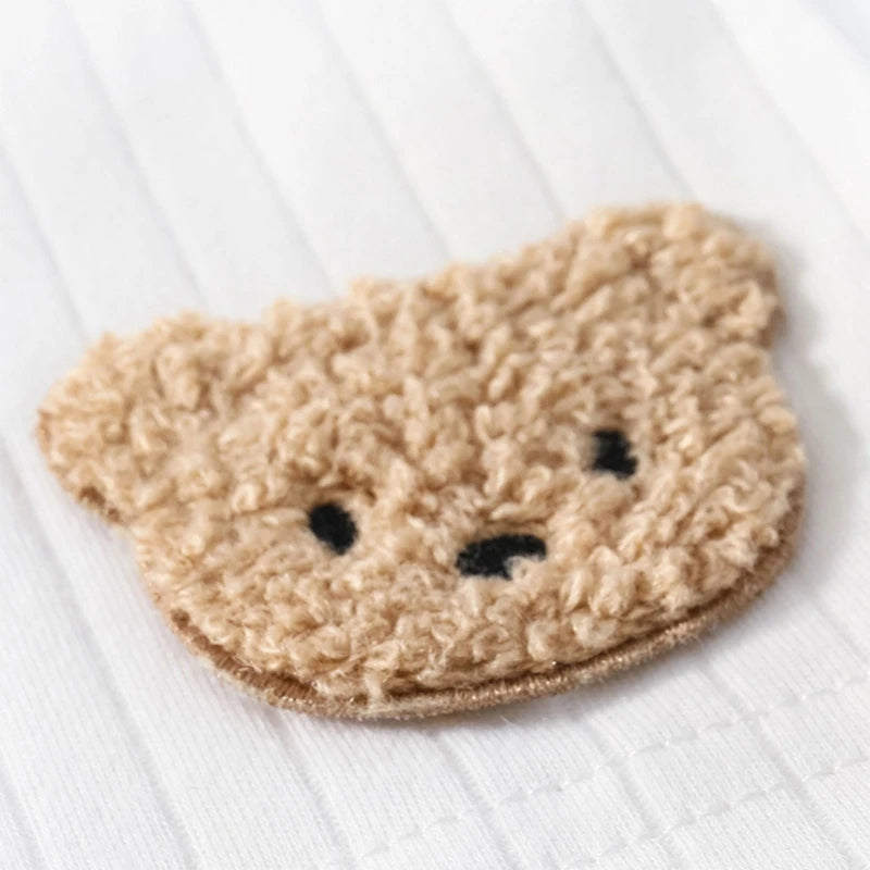 Infant Beanies Caps Baby Hat Cartoon Bear Boneless Muslin Hat Newborn Headwear Windproof Spring Hat 0-3M Baby Hats Dropshipping