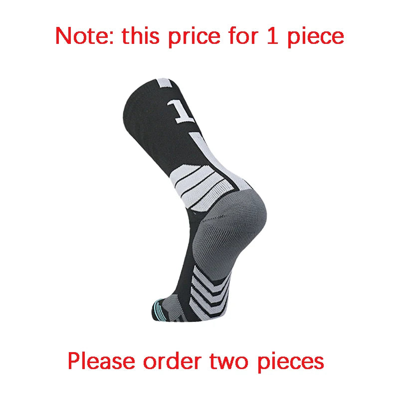Sports Basketball Socks Professional 1pc Football Sock Men's Cycling Soccer Socks Running Sock Calcetines Customized Number 0-9