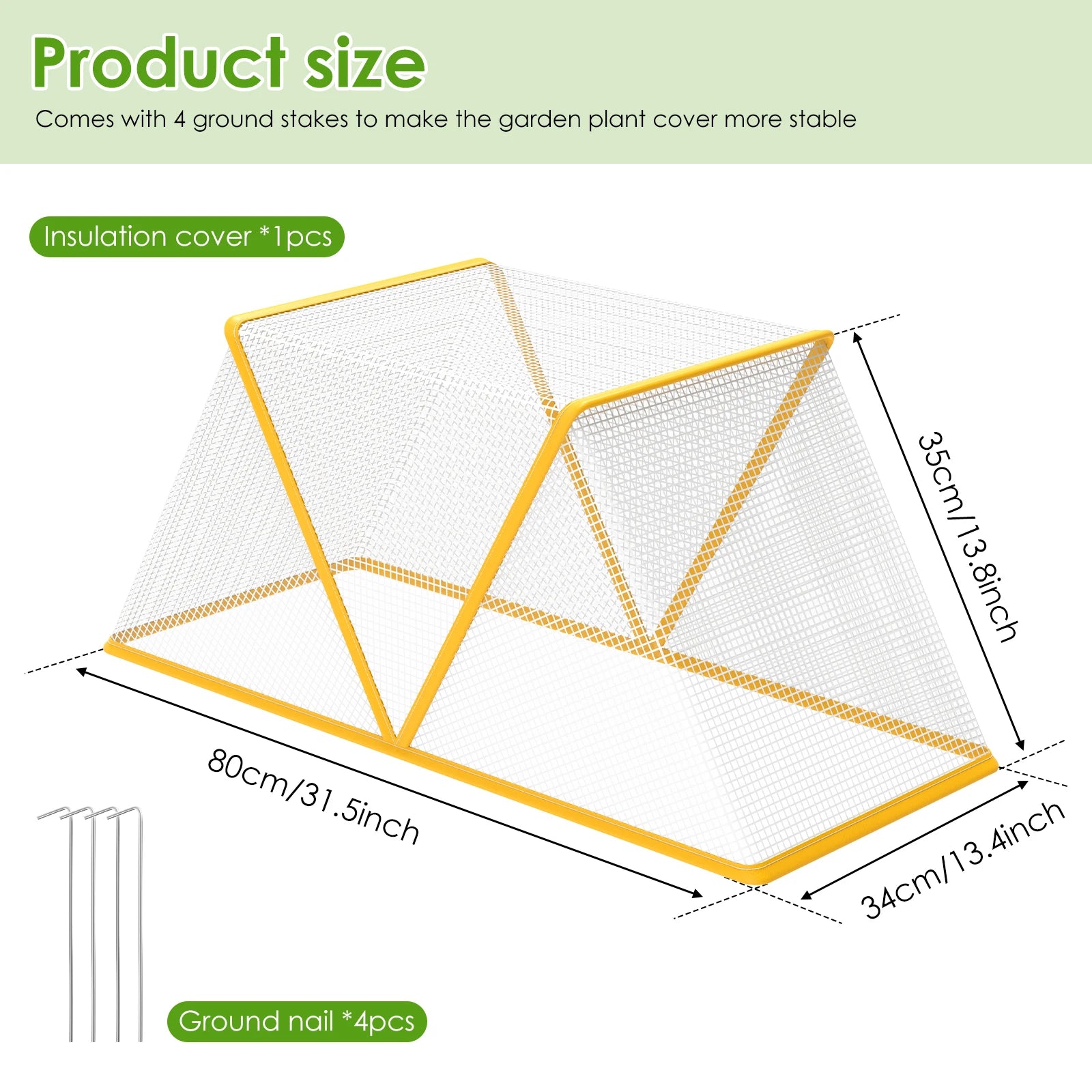 Greenhouse Cover Foldable Garden Vegetable Flower Insect-Proof Bird Portable Winter Warm Anti-uv Windproof Planting Greenhouse