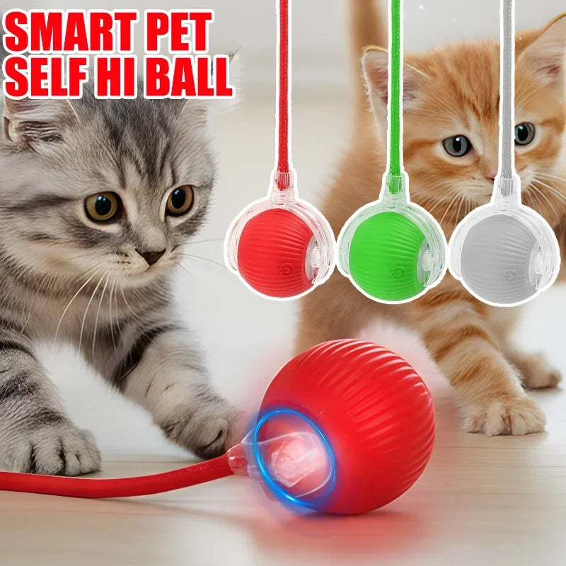 Cat Interactive Ball Toy Pet Automatic Rolling Ball Rechargeable Smart Puppy Interactive Toy Dog Electric Training Imitate Mouse